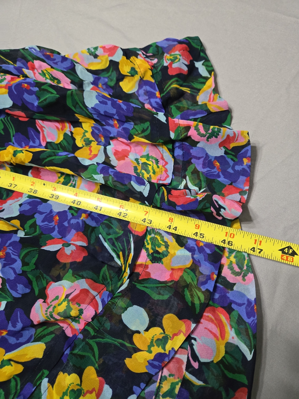 Anthropologie Sz M The Somerset Strapless Maxi Dress Floral Tiered Chiffon - Picture 9 of 9